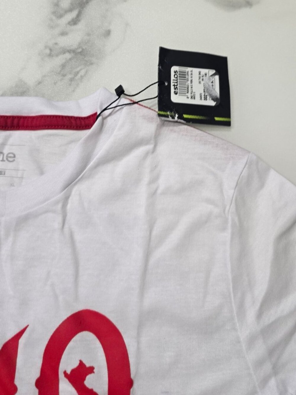 OESCHLE One Peru Te Amo Peru Graphic T-Shirt White Red Women Size S New